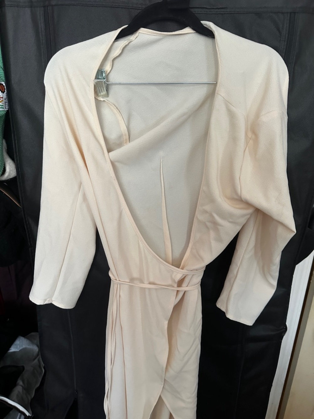 American Apparel Wrap dress in Light Cream